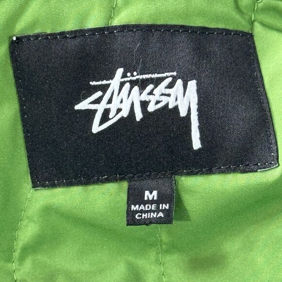 Stussy Women's Quilted Jacket Vest Convertible Nylon Ranch Green Streetwear M - Picture 10 of 14